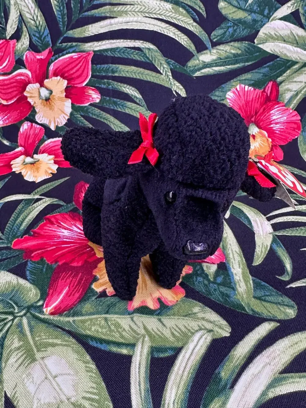 Vintage 1997 TY Black Poodle Dog GIGI Beanie Baby